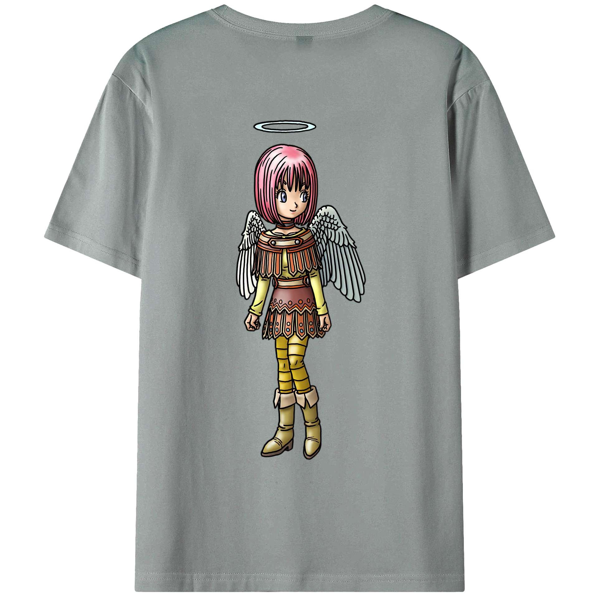 （画像用） ドラゴンクエスト Doragon Kuesuto Dragon Quest 綿100％ メンズ半袖Tシャツ（バックプリント） 通気性